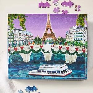 Anthropologie Holiday in the city Paris Puzzle Set 1000 sealed  Design